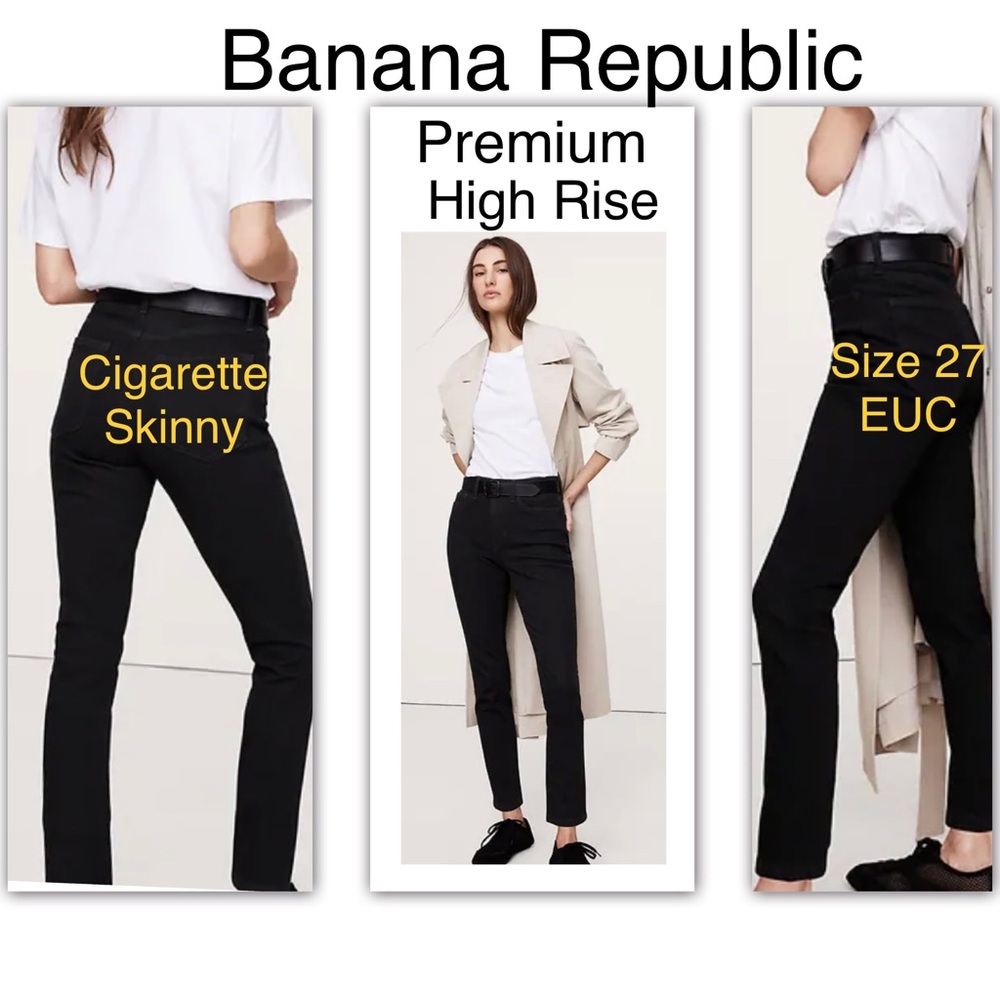 High-Rise slim jeans size 27 BLACK Banana Republic NEW